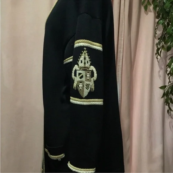 St. John Collection Black and Gold Cardigan Jacket - Picture 6 of 7